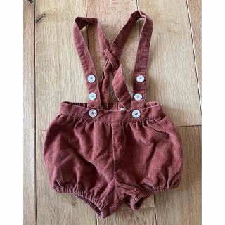 キャラメルベビー&チャイルド(Caramel baby&child )の【美品】little cotton clothes サロペットブルマ 6-12m(パンツ)