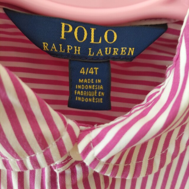 Ralph Lauren(ラルフローレン)のラルフローレン　シャツワンピ　4T キッズ/ベビー/マタニティのキッズ服女の子用(90cm~)(ワンピース)の商品写真