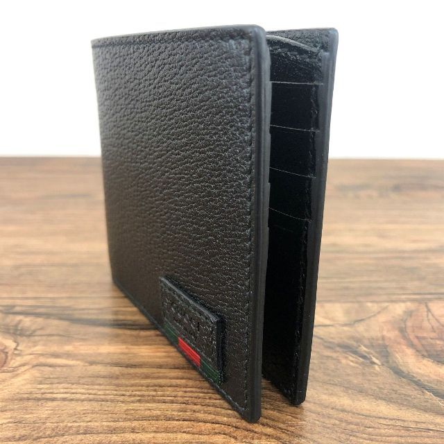 Gucci - 未使用品 GUCCI 二つ折り札入れ 428749 ブラック 192の通販 by