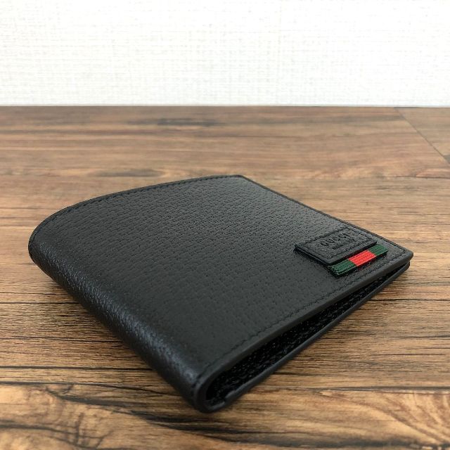 未使用品 GUCCI 二つ折り札入れ 428749 ブラック 192 好きに 29529円