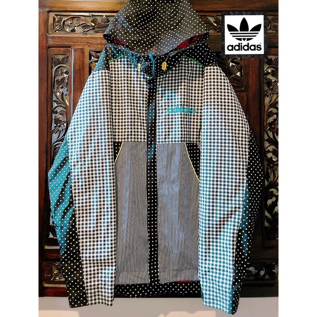 adidas - アディダス ミックス柄 ナイロンジャケット ジャージ