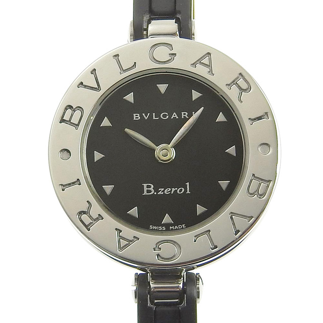 BVLGARI - 【BVLGARI】ブルガリ B-zero1 ビーゼロワン BZ22S ステンレススチール×ラバー クオーツ アナログ表示 レディース 黒文字盤 腕時計