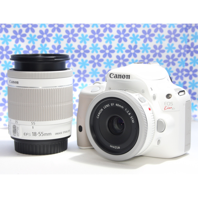 高評価! Canon - 極美品☆Canon EOS kiss X7 ダブルレンズセット