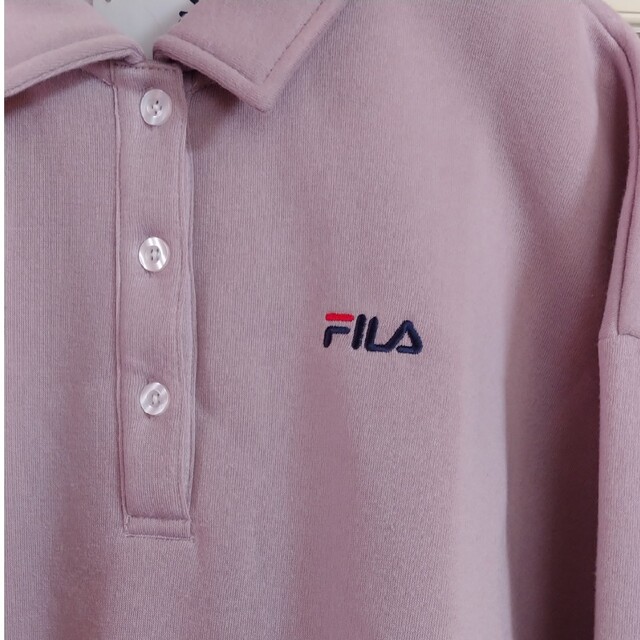 FILA(フィラ)の３Ｌ❤FILA♡裏起毛ポロシャツ風トップス レディースのトップス(パーカー)の商品写真