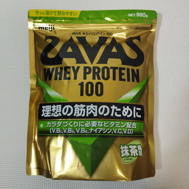 SAVAS(ザバス)のプロテイン 明治 ザバス ホエイプロテイン100 抹茶風味 980g 食品/飲料/酒の健康食品(プロテイン)の商品写真