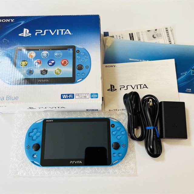 箱付き極美品！SONY PlayStationVITA 本体アクアブルー