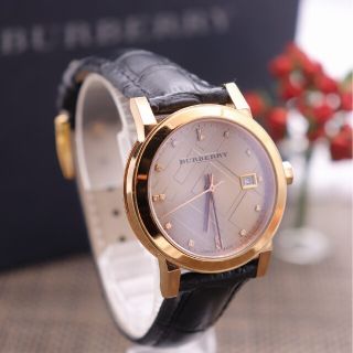 BURBERRY - 正規品【新品電池】BURBERRY ダイヤ15P/ピンクゴールド
