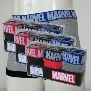 マーベル(MARVEL)のLL　MARVEL ボクサー　綿混　前開き　９枚セット　３色　p0765(ボクサーパンツ)