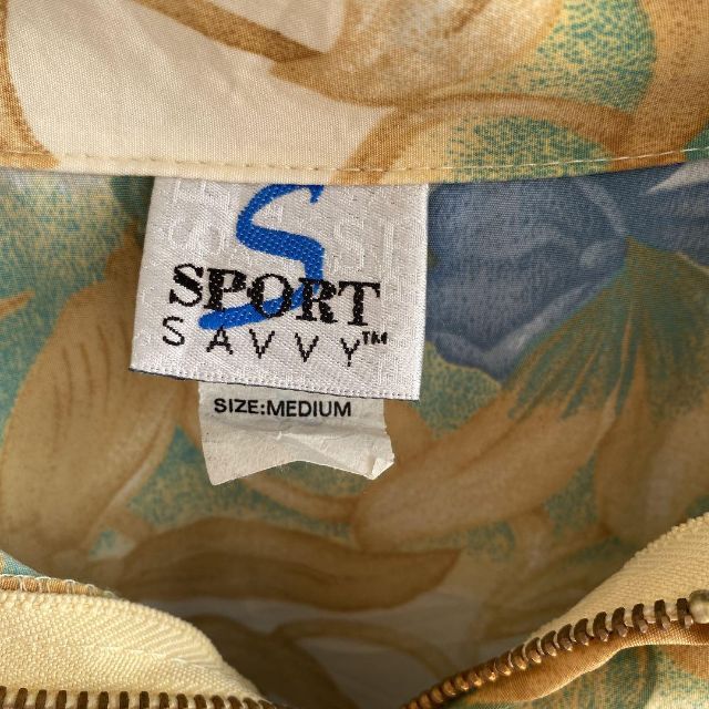 sport savvy  総柄ブルゾン　ジャケット　花　フラワー　古着 メンズのジャケット/アウター(ブルゾン)の商品写真