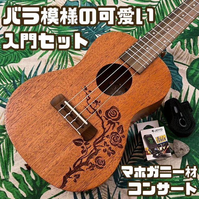 入門セット】YAEL製マホガニー材のコンサート・ウクレレ【ウクレレ専門