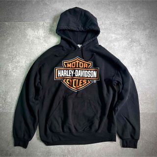 ハーレーダビッドソン(Harley Davidson)のハーレーダビッドソン スウェットパーカー Mサイズ 両面デカロゴ　ヴィンテージ(パーカー)