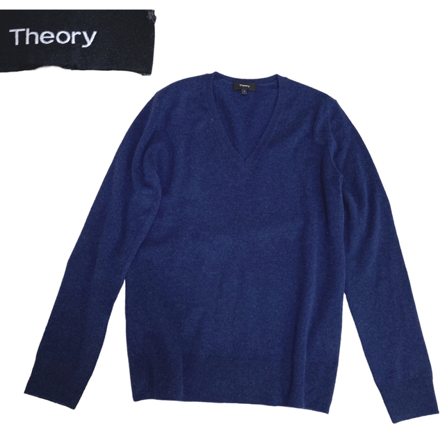 Theory カシミヤ100% Ｖネック ニット セーター 大人綺麗め ネイビー | フリマアプリ ラクマ