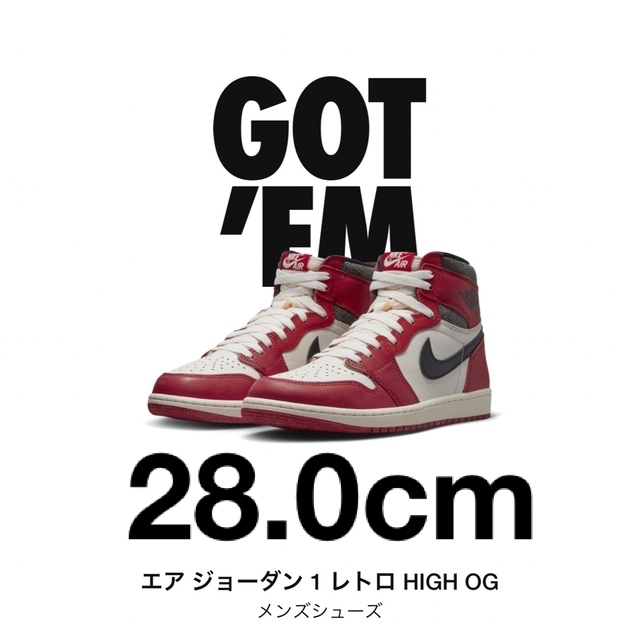 Jordan Brand（NIKE）(ジョーダン)のNIKE AIR JORDAN 1 RETRO HI OG CHICAGO  メンズの靴/シューズ(スニーカー)の商品写真