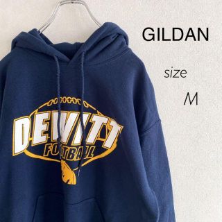 GILDAN  ギルダン　プリントパーカー　フットボール　古着男子　パーカー女子(パーカー)