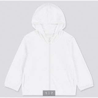 ユニクロ(UNIQLO)の新品未使用　ユニクロ　ユニクロベビー　UVカットメッシュパーカ　長袖　100(ジャケット/上着)