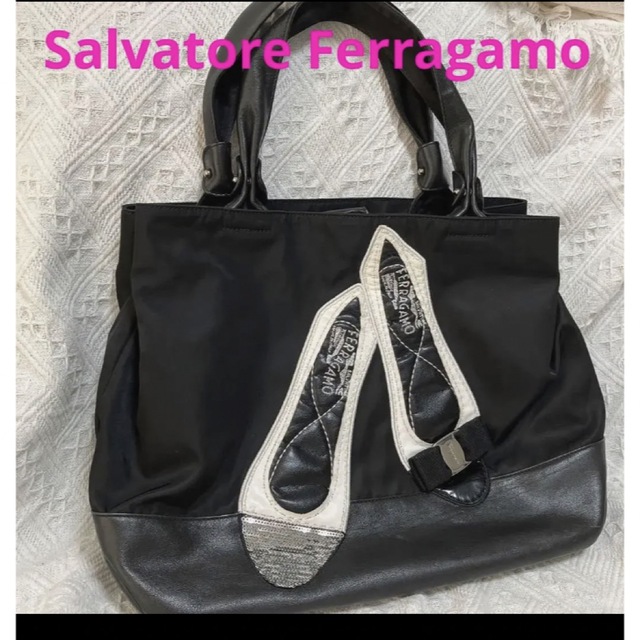 プチギフト Salvatore Ferragamo フェラガモ バレエシューズ トート