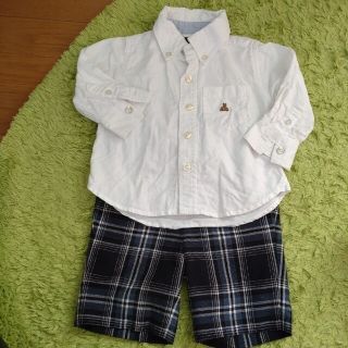 ベビーギャップ(babyGAP)のベビーギャップ　ブラウス　白　80(シャツ/カットソー)