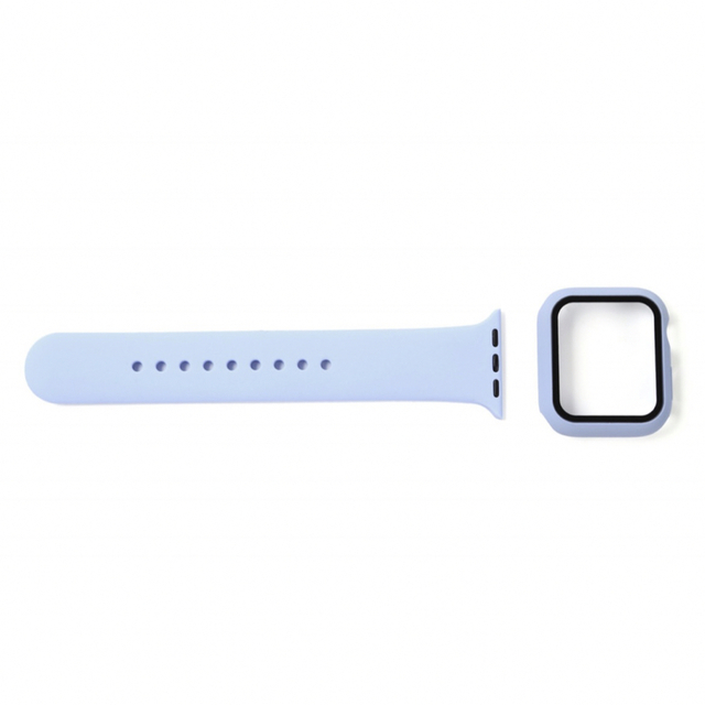 Apple Watch(アップルウォッチ)のSALE★ライトブルー アップルウォッチ Apple watch バンド カバー メンズの時計(ラバーベルト)の商品写真