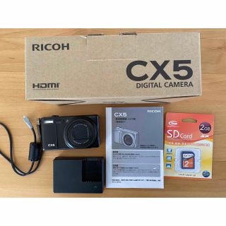 リコー(RICOH)のRICOH デジタルカメラ　cx5 ブラック(コンパクトデジタルカメラ)