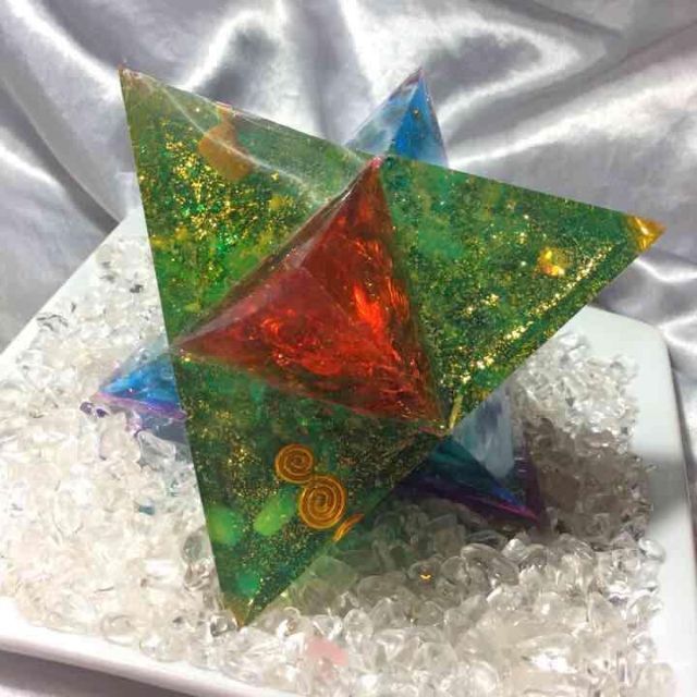 特大マカバスター 星型正八面体 オルゴナイト ☆最強開運 希少