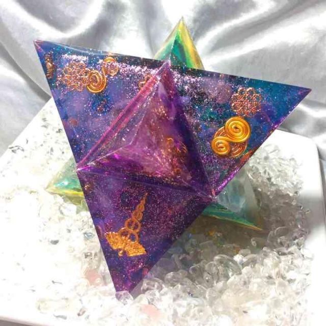 特大マカバスター 星型正八面体 オルゴナイト ☆最強開運 希少