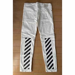 オフホワイト(OFF-WHITE)のOFF-WHITE ホワイトデニム　27サイズ(デニム/ジーンズ)