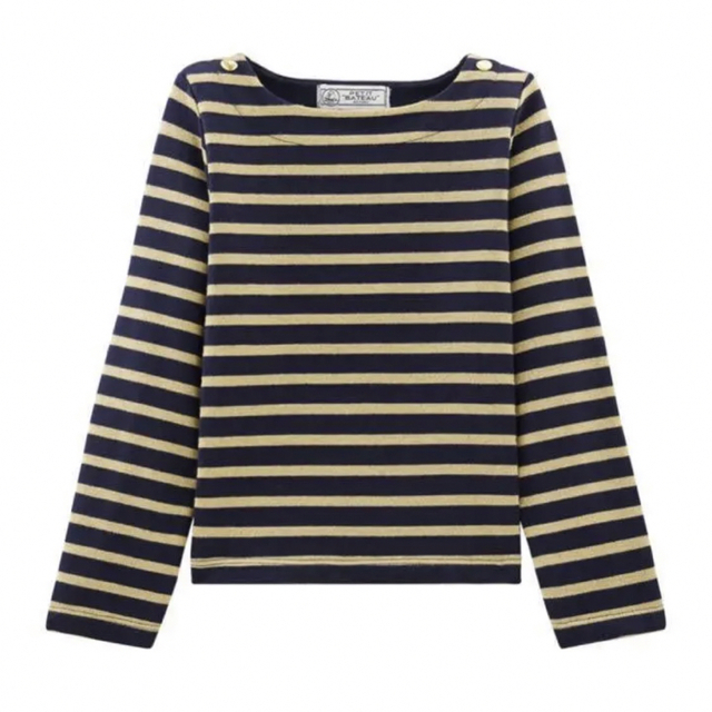 PETIT BATEAU(プチバトー)の【新品未使用】プチバトー　マリニエール　ボーダー　トップス　カットソー キッズ/ベビー/マタニティのキッズ服女の子用(90cm~)(Tシャツ/カットソー)の商品写真