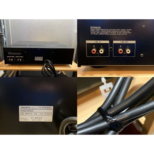 ソニー　SONY　3ヘッドカセットデッキ　テープレコーダー　TC-K555ES