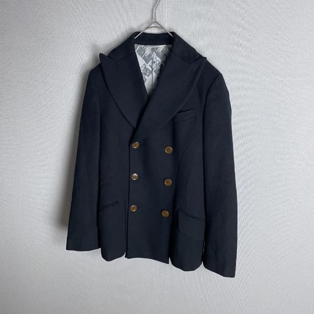 【上質デザイン☆カシミヤ混】ヴィヴィアンウエストピーコート 上品シルエット - 3