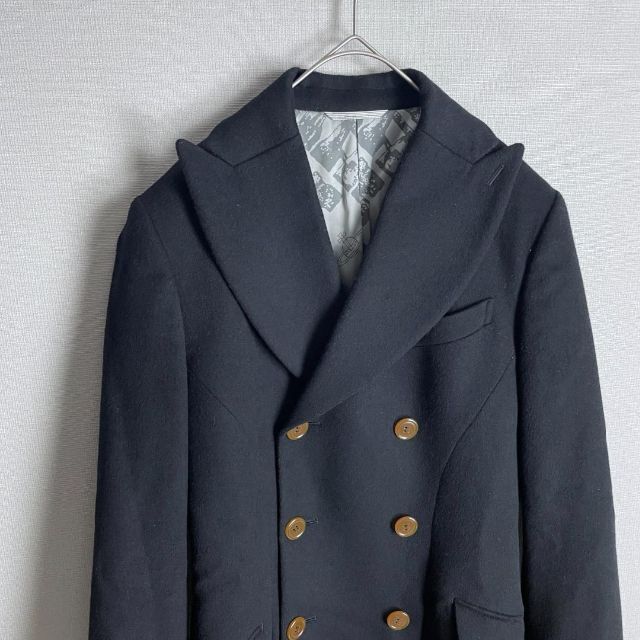 【上質デザイン☆カシミヤ混】ヴィヴィアンウエストピーコート 上品シルエット - 4