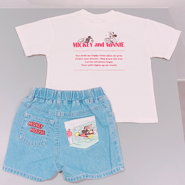 【新品未使用】リトシー　Tシャツ　ボトムス　90　セットアップ　2点セット キッズ/ベビー/マタニティのキッズ服女の子用(90cm~)(その他)の商品写真