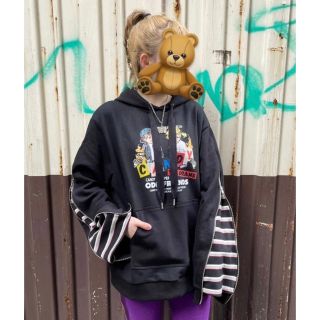 若者の大愛商品 キャンディストリッパー ビッグシルエット半袖パーカー
