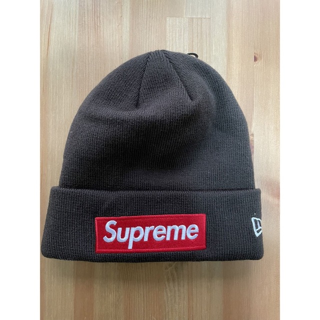 22fw Supreme NewEra Box Logo Beanieチャコール