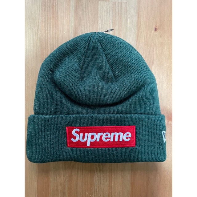 22fw Supreme New Era Box Logo Beanieグリーン