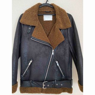 zara ボア　デニムジャケット　ムートン