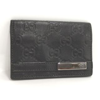 グッチ(Gucci)のGUCCI カードケース 名刺入れ グッチシマ レザー ブラック 251727(名刺入れ/定期入れ)