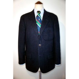 ヴァンヂャケット(VAN Jacket)のVAN JACKET NAVY BLAZER  段返り3釦VANロゴクレスト(テーラードジャケット)