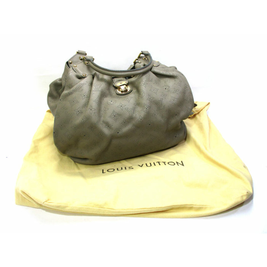 LOUIS VUITTON マヒナ XL ハンドバッグ レザー トープ グレー系 LOUIS VUITTON マヒナ XL ハンドバッグ レザー トープ グレー系