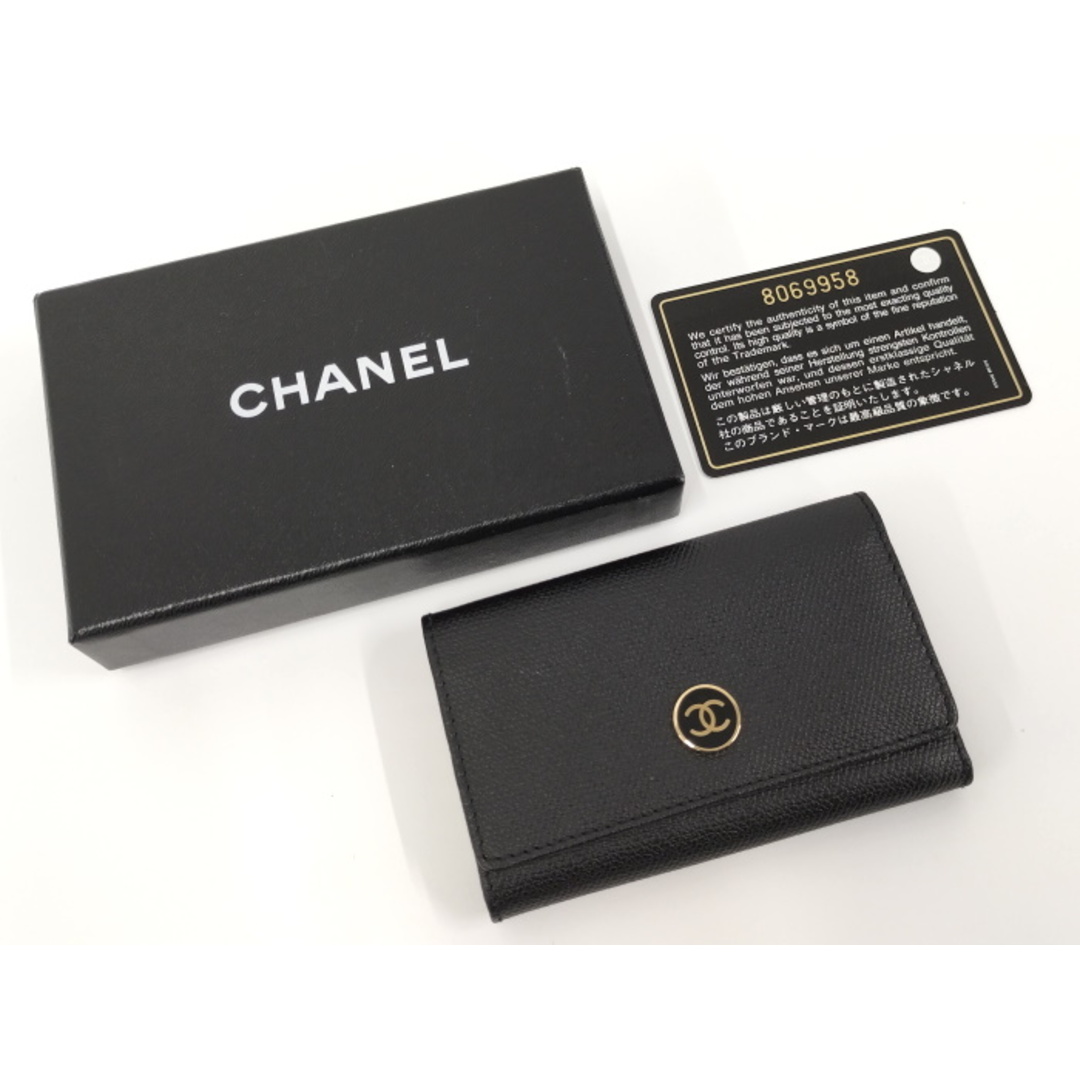 CHANEL(シャネル)のCHANEL 6連キーケース ココボタン レザー ブラック レディースのファッション小物(キーケース)の商品写真