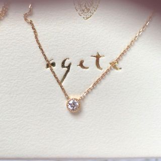 アガット(agete)のアガット  ダイヤモンド　１粒　18K ネックレス(ネックレス)