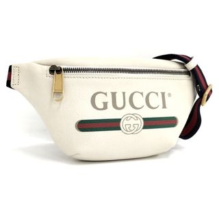 Gucci - GUCCI スモール ベルトバッグ ウエストバッグ ロゴ プリント