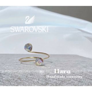 ＊SWAROVSKI＊スワロフスキー オーロラストーンのピンキーリング ＊(リング)