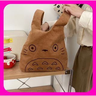 トートバッグ　エコバック　キャラクター　ブラウン　かわいい　茶色    (その他)