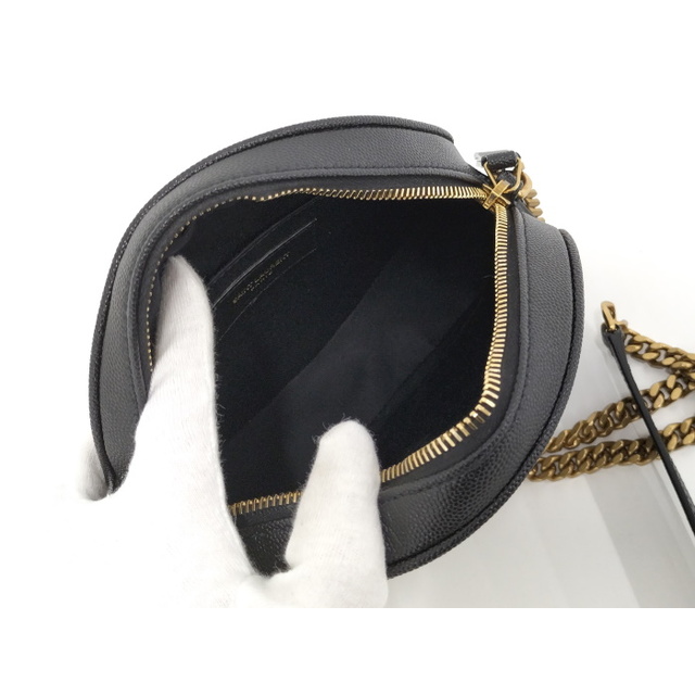 YVES SAINT LAURENT ヴィニル チェーン ショルダーバッグ 丸形 YVES SAINT LAURENT ヴィニル チェーン ショルダーバッグ 丸形