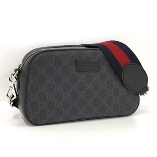 グッチ(Gucci)のGUCCI クラッチバッグ ショルダーバッグ GGスプリーム レザー ブラック(セカンドバッグ/クラッチバッグ)