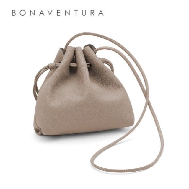 BONAVENTURA(ボナヴェントゥーラ)の新品 BONAVENTURA ノア バッグ シュリンクレザー グレージュ レディースのバッグ(ショルダーバッグ)の商品写真