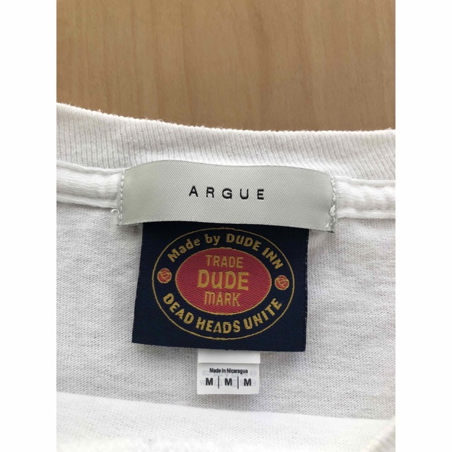 ARGUE(アギュー)のargue × DUDE INN コラボ　Tシャツ　ロンT 長袖 レディースのトップス(Tシャツ(長袖/七分))の商品写真