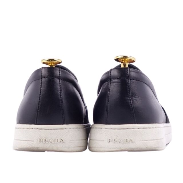プラダ スポーツ PRADA SPORT スリッポン スニーカー スウェード カーフレザー シューズ 靴 メンズ 6(25cm相当) ブラック/グレー