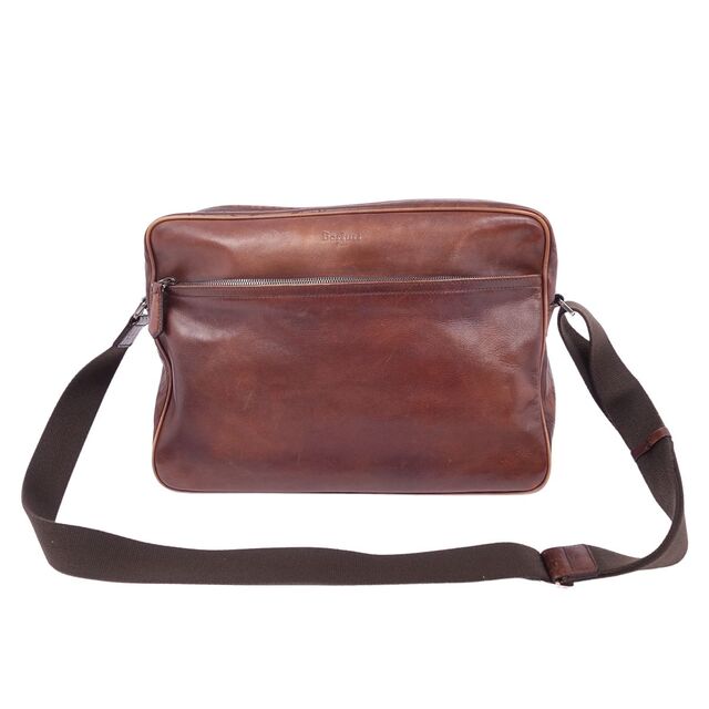 美品 ベルルッティ Berluti バッグ ショルダーバッグ カリグラフィ レザー メッセンジャーバッグ クロスボディ メンズ 鞄 ブラウン