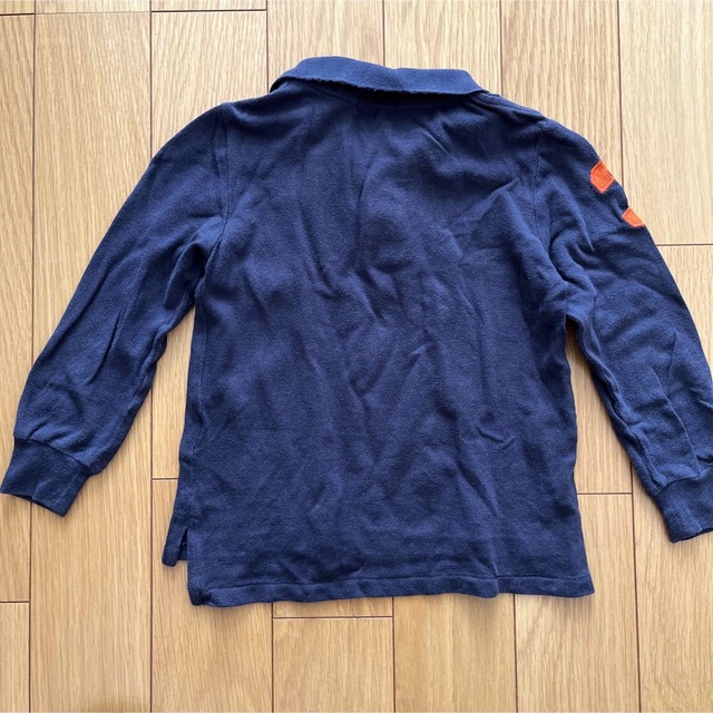 POLO RALPH LAUREN(ポロラルフローレン)のラルフローレン　長袖　ポロシャツ　紺　ネイビー　オレンジ　110 4T キッズ/ベビー/マタニティのキッズ服男の子用(90cm~)(Tシャツ/カットソー)の商品写真